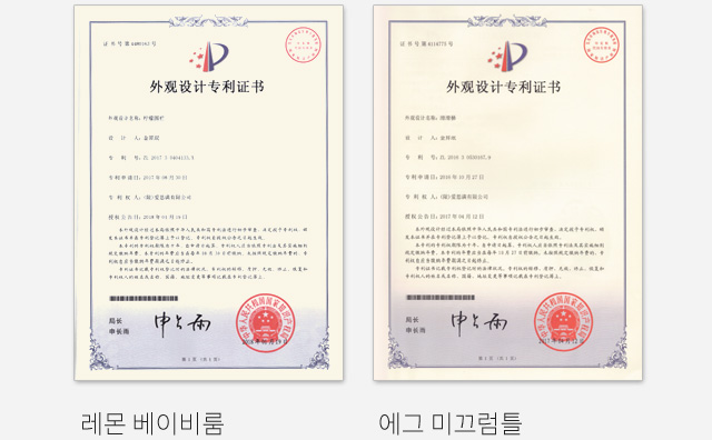 중국 디자인 인증서